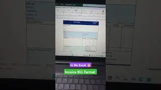 Invoice Bill Format in Ms Excel - Invoice Bill Kaise Banaye Ms Excel Men #billi #shorts #excel #pcec