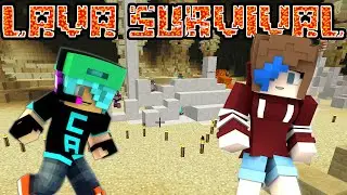 MINECRAFT LAVA SURVIVAL | TORCHES 4 DAYZ | GAMER CHAD & RADIOJH GAMES