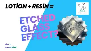 Lotion + Resin = Etched Glass Effect? So easy Beginners can do this!