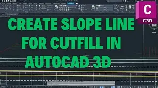 How to Create Slope line for CutFill in AutoCAD || Gizmo Nepal