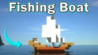 🚢 Minecraft Tutorial: How to Make a Fishing Boat/Ship