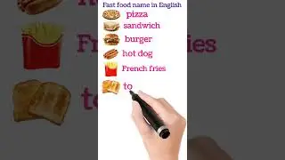 10 fast food name in English | junk food name and pictures | #shorts #junkfood