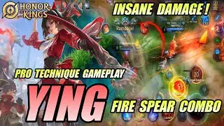 YING Pro Gameplay Technique FIRE SPEAR COMBO | Best Jungler Assassin - Honor of Kings (HOK)