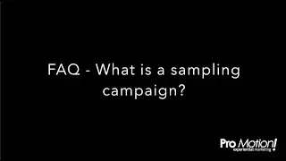 FAQ - What is a sampling campaign? - Cathi
