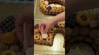 Cream tart al triplo cioccolato, ricetta qui 🍫🫶🏻 #creamtart #numbercake #cioccolato