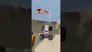 MONSTER TRUCK VS MEGA RAMP 🔥 Cars Trucks Vehicles Extreme Jumping Car Stunts Crashing Game Simulator