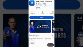 My Team11 Fantasy Cricket App #myteam11 #shorts #short