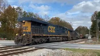 CSX Crew Work the Yard and Mill at Gainesville on a Windy Day
