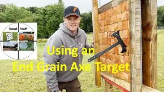 Trying my new Axe Throwing Target with Condor Double Bit