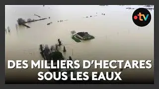 Des paysages m&eacute;connaissables apr&egrave;s les inondations en Gironde