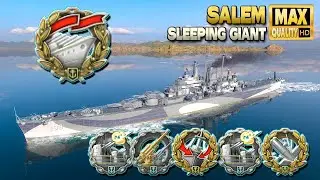 Cruiser Salem: Thriller on map Sleeping Giant - World of Warships