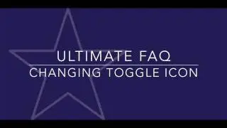 Ultimate FAQ Plugin - Changing Toggle Icon (Tutorial 08)