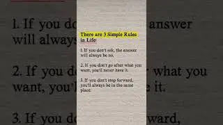 3 SIMPLE RULES OF LIFE !! #motivation #music #power #quotes #liferules #simplethings #ruleyourself