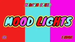 Relaxing Color Changing Screen- Red vs Cyan vs Fuchsia Pink [Mood Lights- Medium Speed- 1 Hour].