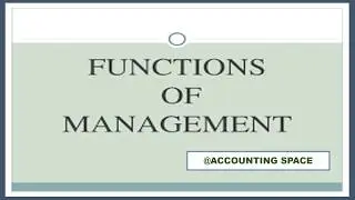 COST AND MANAGEMENT ACCOUNTING N5 MODULE 1 MANAGEMENT FUNCTIONS