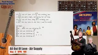 🎸 All Out Of Love - Air Supply Guitar Backing Track with chords and lyrics