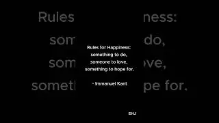 The Simple Rules for Happiness