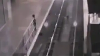 Bizarre moment 'GHOST TRAIN' pulls into station 'to pick up passengers' before heading towards 'para