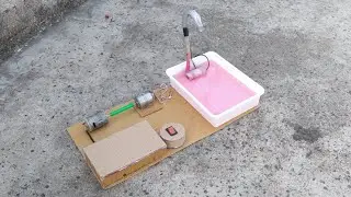 How to make mini generator ll free electricity make water falling waterfall at home