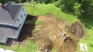 Compelling Homes - drone footage of foundation removal