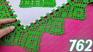 Maravillosa puntilla de UNA SOLA VUELTA, te enseño cómo hacerla paso a paso 🎀 762