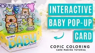 Interactive Platform Pop-Up Baby Card with Lawn Fawn