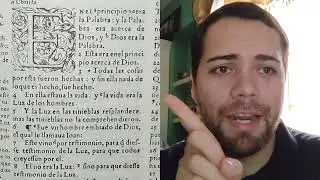 Leyendo San Juan 1:1-8 en la Biblia Del Oso.