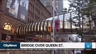 Newly-designed pedestrian bridge over Queen St. officially opened