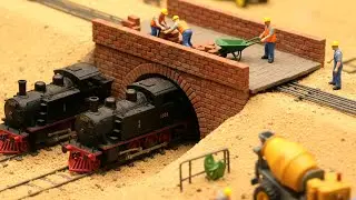Miniature Rebuild: Builds Brick & Metal Railing Overhead Bridge | Fun Construction Science Project