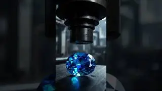 Blue Sapphire vs Hydraulic Press | Ultra Realistic Slow Motion Crush #shorts