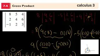 how to compute cross product of 2 vectors #determinants #crossproduct