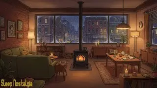 🔥warm winter fireplace ambience🎄cozy crackling fire & 1940s vintage oldies music for sleep, relax