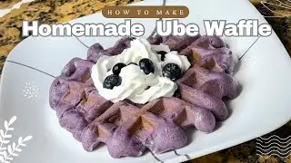 How to make Homemade Ube Waffle | MeetChy Vlogs