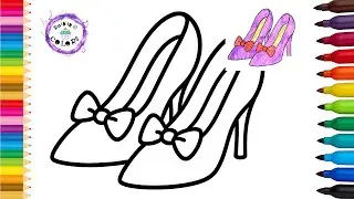 How To Draw Shoes With Heels Cute Easy Simple Drawing And Coloring #shoes #fashion #rainingcolors