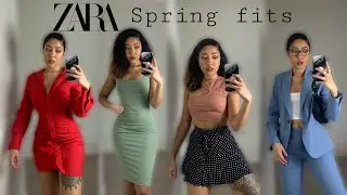 HUGE ZARA SPRING HAUL 2021 PT 2 / ZARA DRESSES.. JUNE 21ST OUTFITS