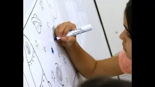 Coloring Wall Prints - Kids Dry Erase Whiteboard Decals