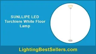 sunllipe led torchiere white floor lamp