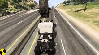 GTA 5 CRAZY WEDGE TRUCK CRASHES COMPILATION DESTRUCTION CAR CRASHES GTA V #5