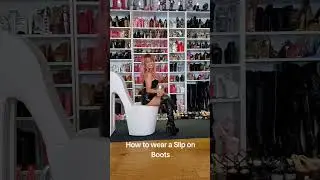 # how to wear a slip on boots #highheels #queenofheels #pumps #heels  #stilletos #shorts #trend
