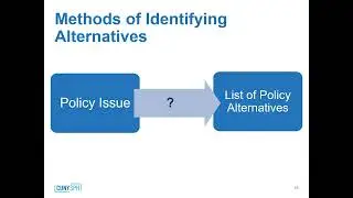 HPAM 625 Week 8 Identifying Policy Alternatives