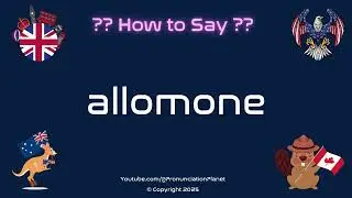 🦋🔊 How to Pronounce allomone? (CORRECTLY) | Pronunciation Planet
