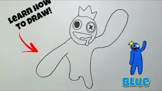 HOW TO DRAW BLUE | Rainbow Friends #drawing #draw #art #howtodraw #bluerainbowfriends
