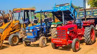 JCB 3dx Eco Loading Mud in New Mahindra 575 got Fired while Eicher 485 Swaraj 855Fe | Jcb Tractor