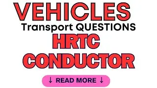 HRTC CONDUCTOR || Transport Related Most Important Questions Details MCQ Questions||