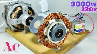 Генератор свободной энергии мощностью 9000 Вт 220 В из медной проволоки, 100% магнит, использование двигателя переменного тока дома