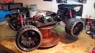 Sweep Racing Monster Truck Terrain Crusher Belted tire test!!