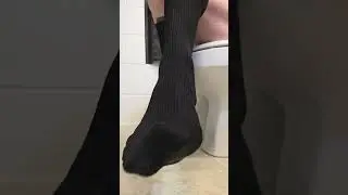 MY OTC BLACK NYLON SOCKS IN THE BATHROOM (PART 2)