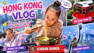 Hong Kong Travel Vlog 🇭🇰 | Peak Tram, Avenue of Stars & Best Ramen in TST