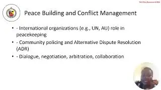 GST 312 Peace and Conflict Resolution