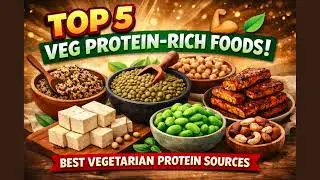Top 5 Veg Protein-Rich Foods 🌱💪 | Best Vegetarian Protein Sources